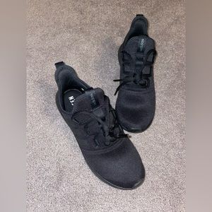Solid Black Adidas Cloudfoam Sneakers